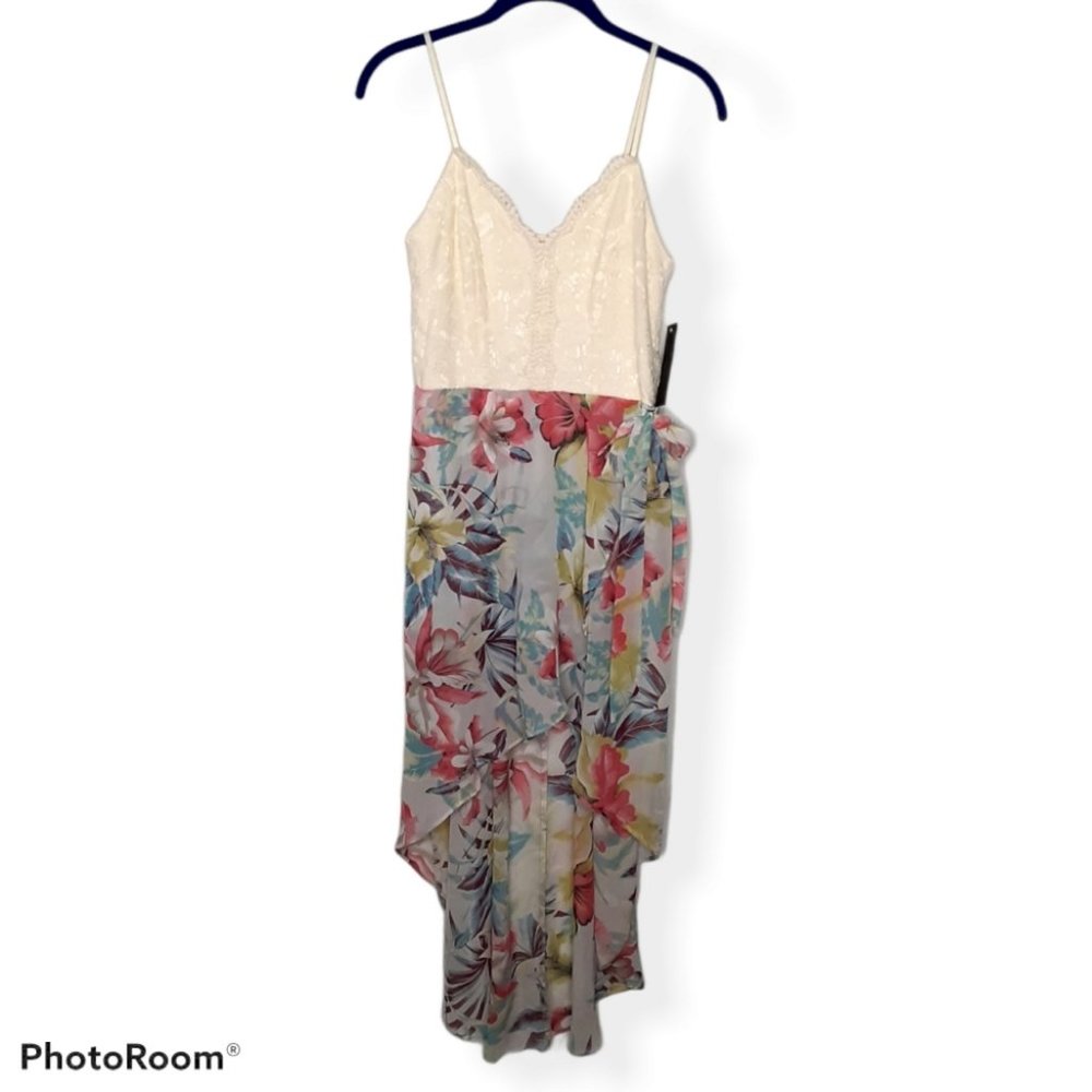City Triangles High Low Floral Lace Dress NWT